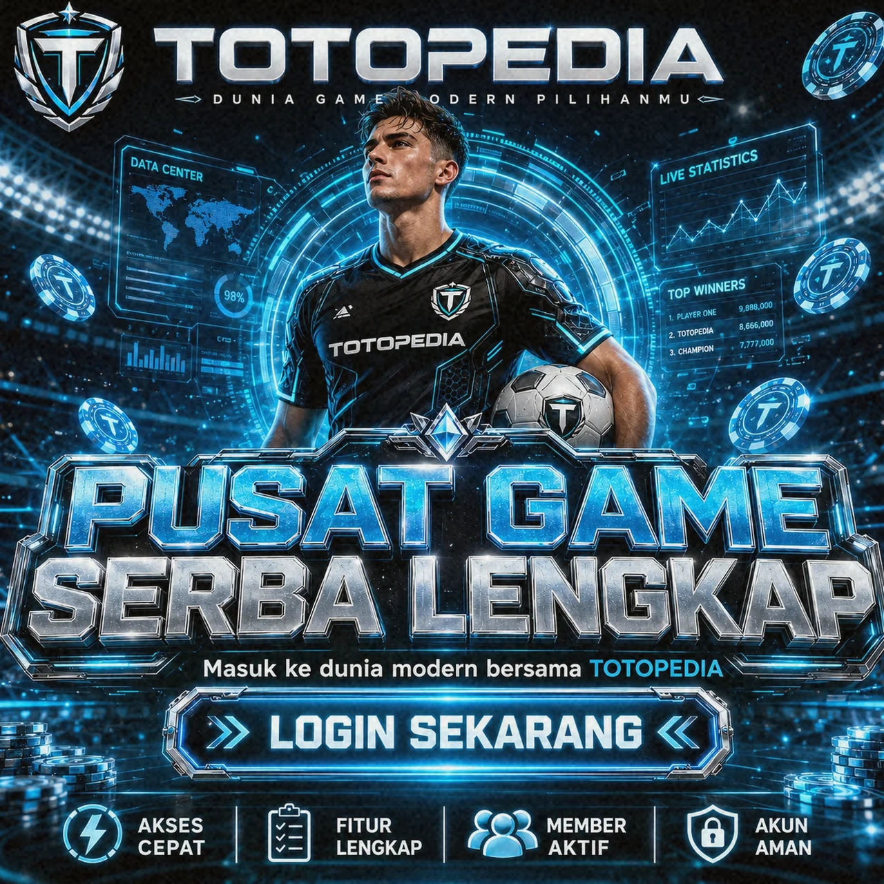 Ilustrasi banner TOTOPEDIA — topik cara membaca persentase RTP